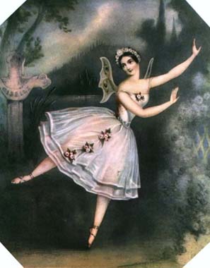 Carlotta Grisi  in "Giselle". Litography by J.Brandard. 1841.