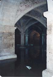 Undeground lakes beneath the fortress.