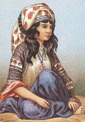 Female costume of Persia of 19-th centuty.