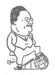 Карикатура современников на Гастона Леру. Глобалист какой-то...